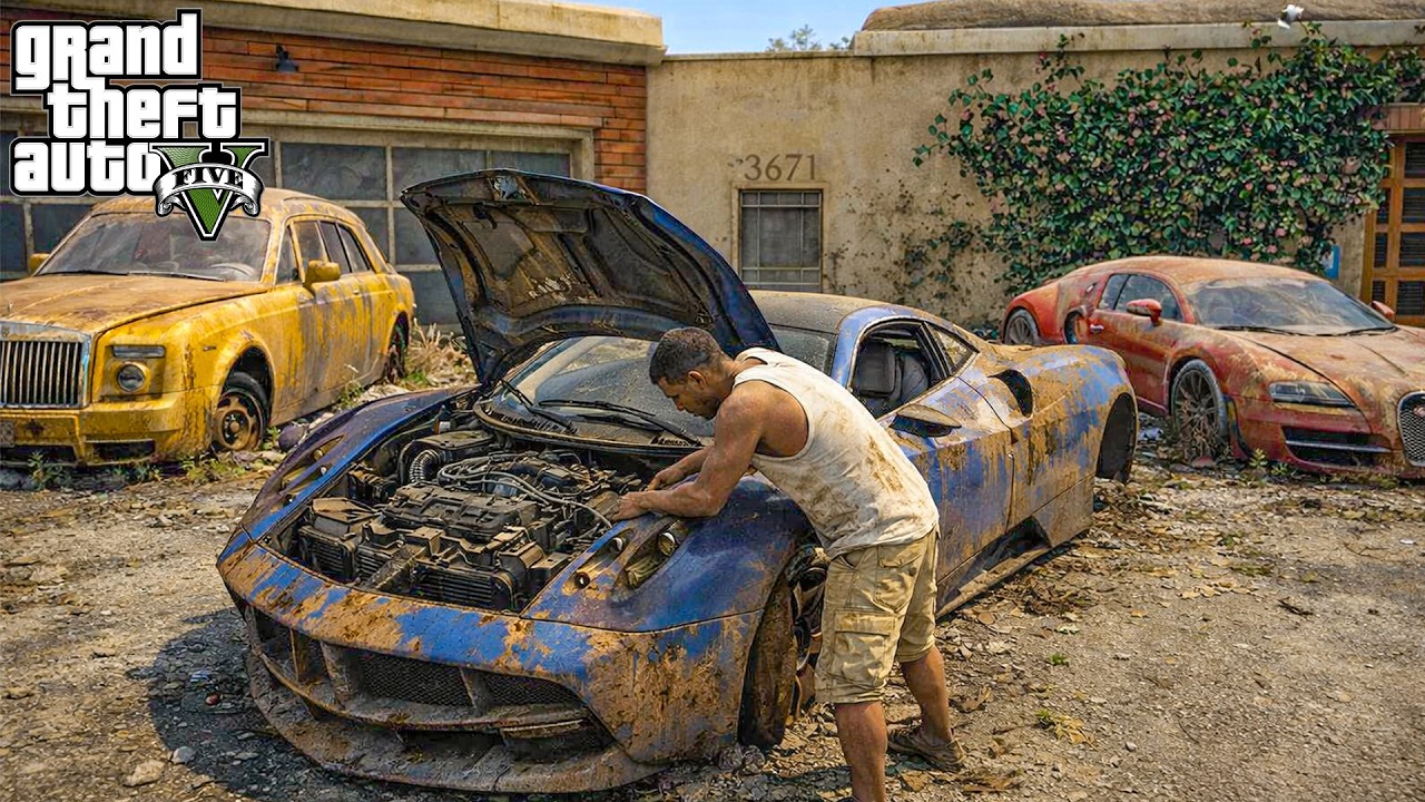 Franklin RESTAURE des Voitures de LUXE ABANDONNÉES comme NEUVES | GTA 5 Mods