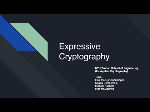 Expressive Cryptography Project Demo with Lessons