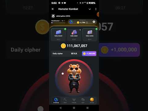 Hamster Kombat Daily Cipher Morse The code: WHALE: 10-11 July 2024