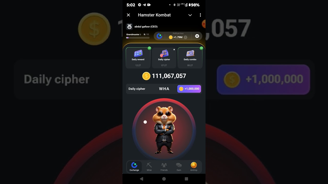 Decode the Hamster Kombat Cipher: WHALE (July 10-11, 2024) 🐹