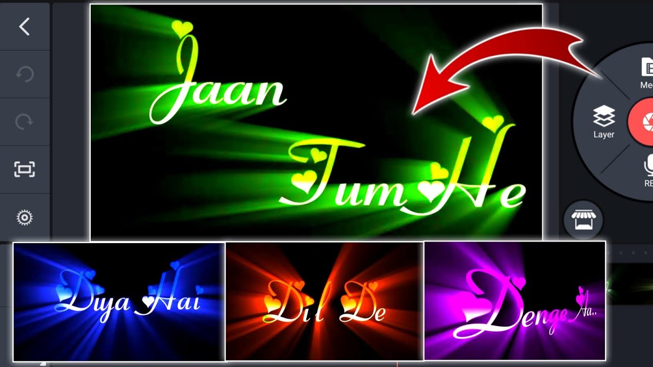 Create Colorful Text Lyrics in Kinemaster 🎨