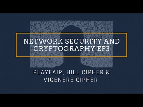 Network Security and Cryptography EP3 - Symmetric Ciphers (Playfair, Hill Cipher, Vigenère)