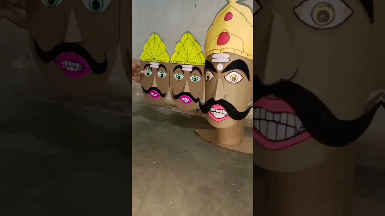 Dussehra Ravan Cardboard Model Part 3 🎉