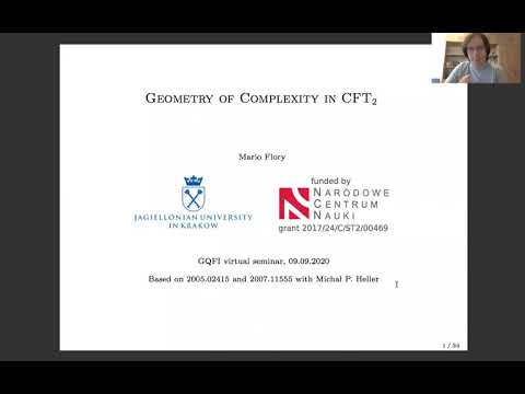 GQFI-WST Seminar: Mario Flory "Geometry of Complexity in CFT2"