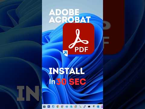 Adobe Acrobat PDF How to Install #shorts #youtubeshorts #viralvideo