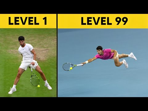Carlos Alcaraz LEGENDARY Skills From Level 1 to Level 100