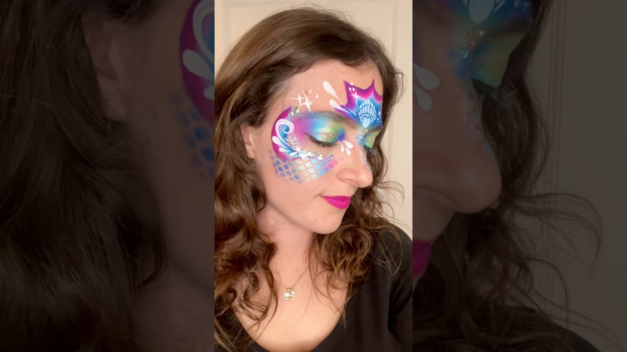 Mermaid Face Paint Tutorial 🧜‍♀️