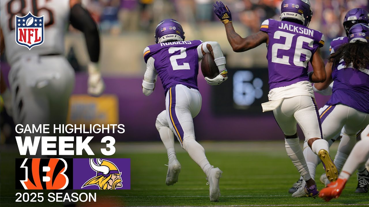 Exciting Highlights from Bengals vs. Vikings | NFL Week 3 2025 π