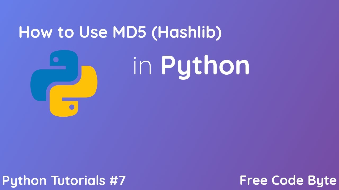 Using MD5 Hashing in Python with Hashlib