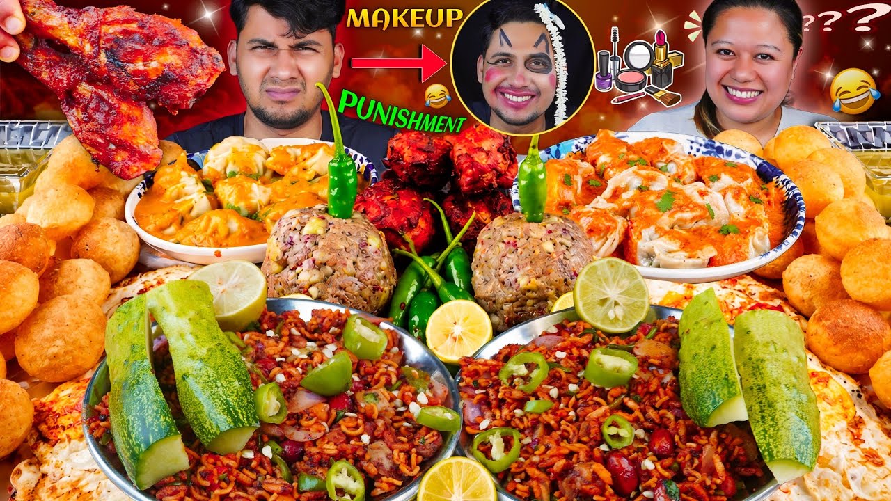 Fast Eating Challenge with Makeup Punishment ๐