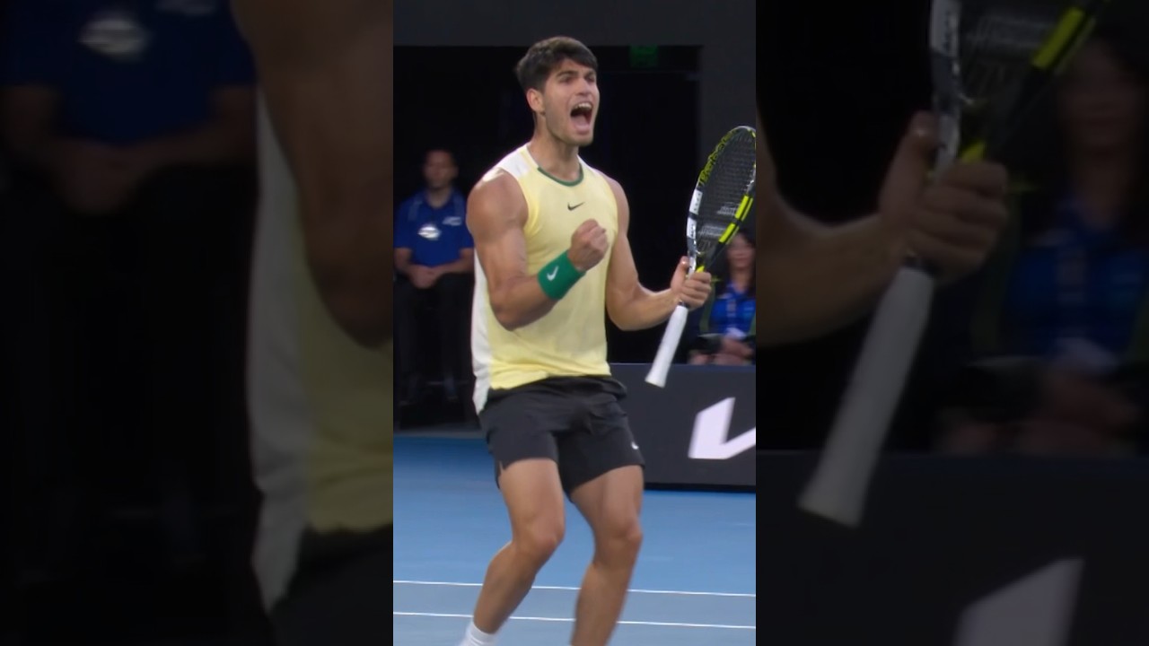 Alcaraz's Powerful Backhand Win at Australian Open 🎾