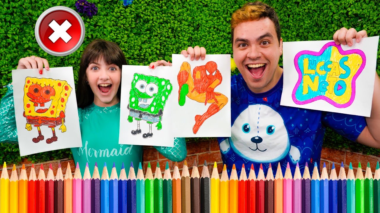 Luccas e Gi Aceitam o Desafio de Colorir com Apenas 3 Cores! 🎨