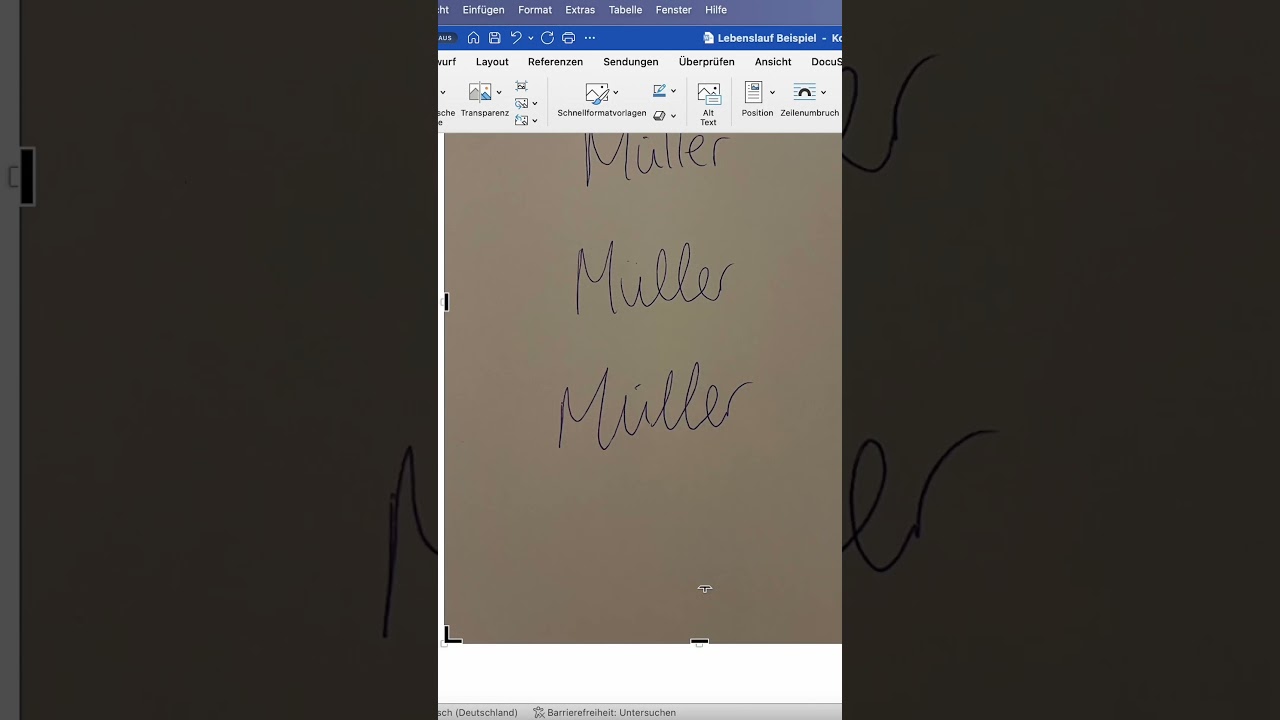 Unterschrift im Lebenslauf richtig einfügen ✍️
