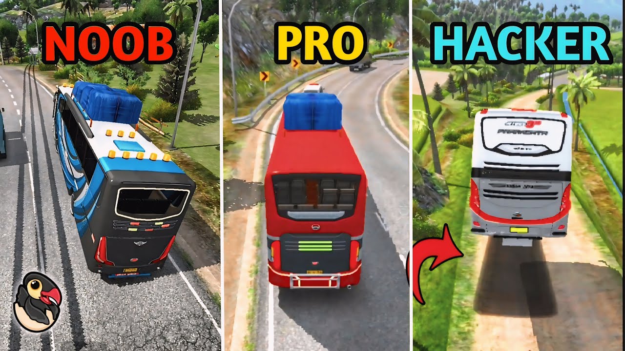 Bus Simulator Indonesia: Noob, Pro & Hackers 🚍
