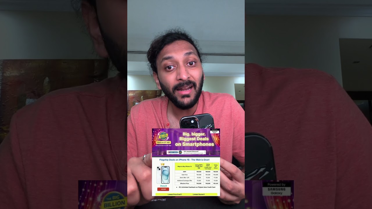 Best Price for iPhone 15 | Big Billion Days Offer