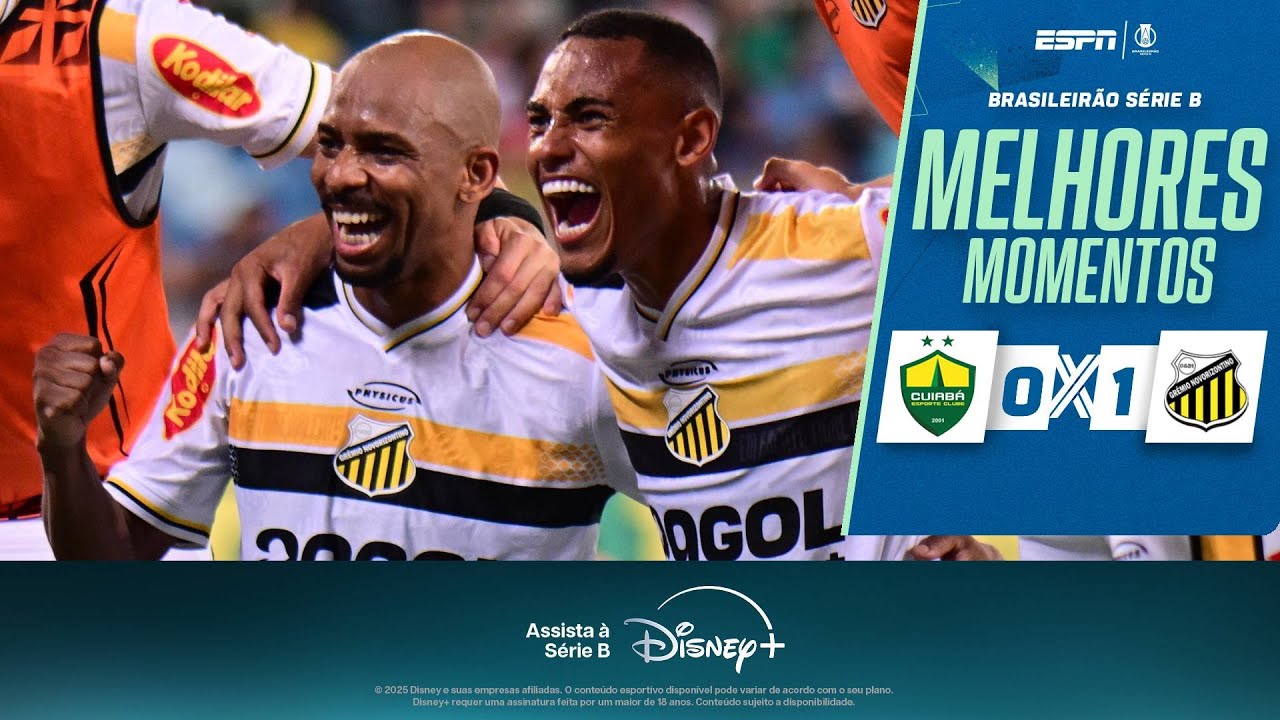 Novorizontino vence Cuiabá com um a mais e entra no G4 na Série B ⚽