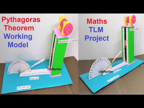 Pythagoras theorem math's working model (3D) | inspire award |  TLM | DIY | craftpiller @howtofunda