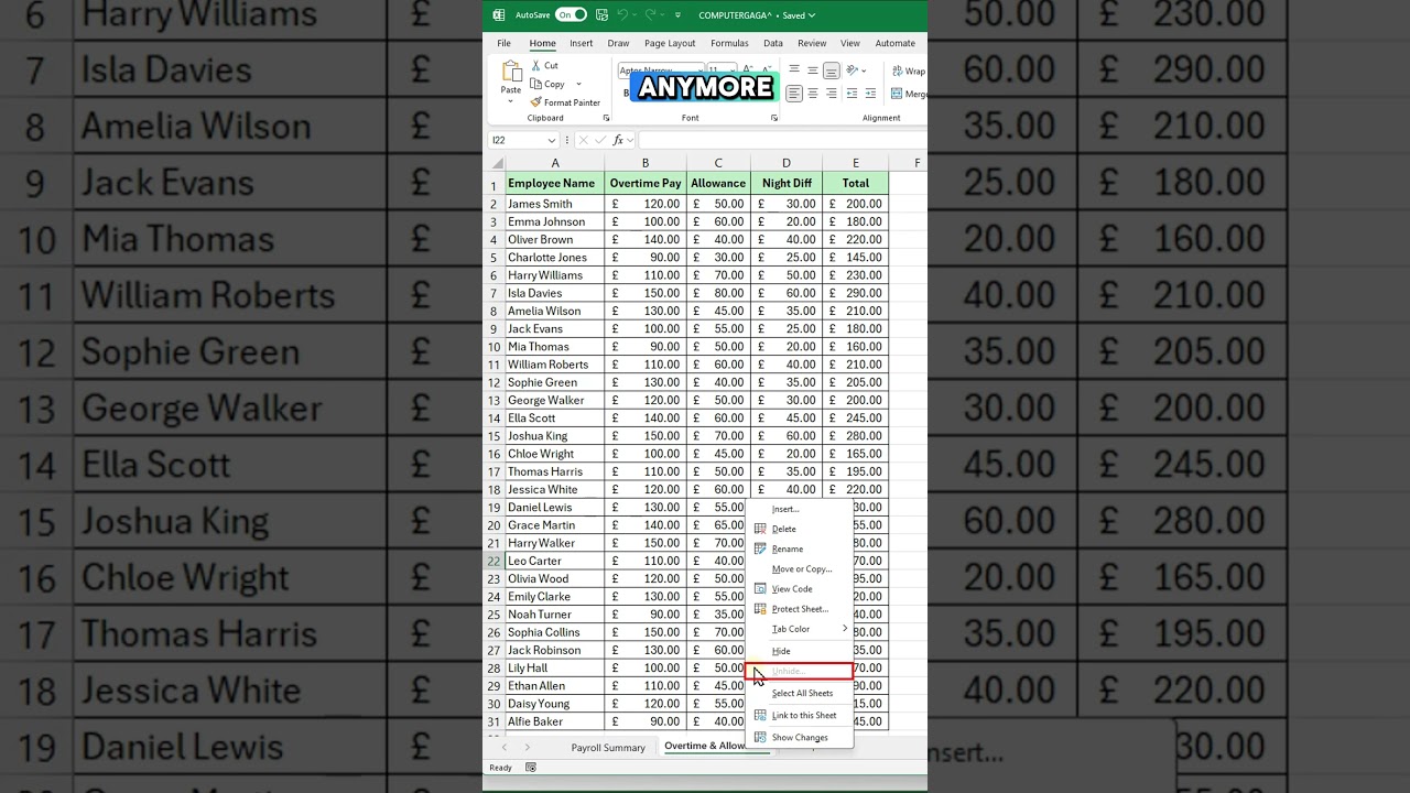 Excel Tips #105: Effective Methods to Truly Hide Excel Sheets