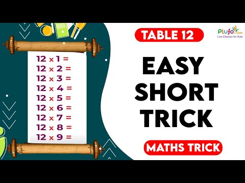 Table 12 - Easy short trick to remember #math #trick #table #fast #short
