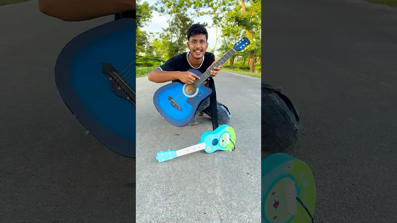 Mini Guitar vs Basswood Acoustic Guitar: Unboxing & Comparison 🎸