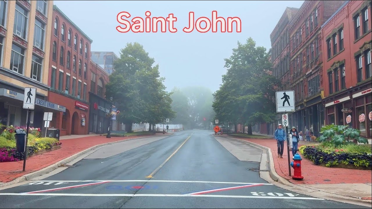 Driving SAINT JOHN New Brunswick CANADA 4K drive