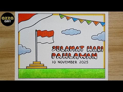 Cara Menggambar Poster Hari Pahlawan ๐ด Gambar Poster Hari Pahlawan yang Mudah dan Simpel ๐ด