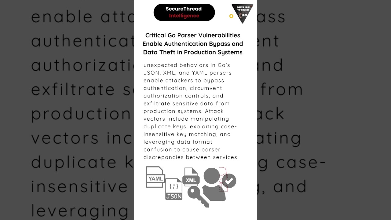 Go Parser Vulnerabilities Allow Authentication Bypass and Data Exfiltration