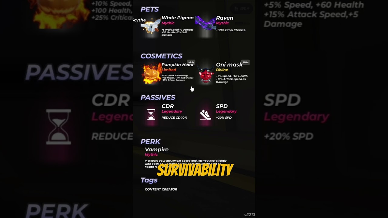 Top Builds in Hunty Zombie Roblox 🧟‍♂️