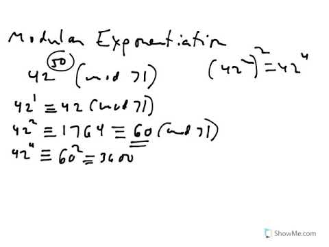 modular exponentiation