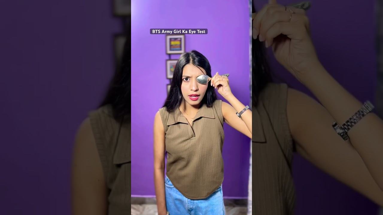 Hilarious Eye Test with BTS Army Girl! 😅 | Must Watch Funny Video