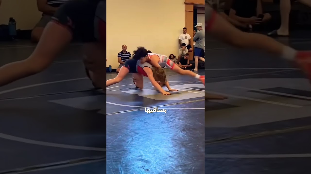 أغرب مباراة مصارعة بين فتاة وشاب