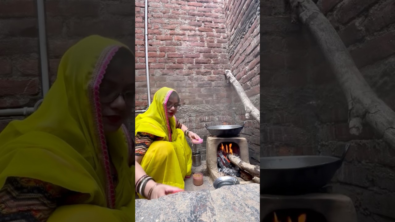 देसी ससुराल का स्वादिष्ट चूले पर बनी बुदी पकोड़ी कड़ी 🍛 | गाँव का पारंपरिक देसी खाना