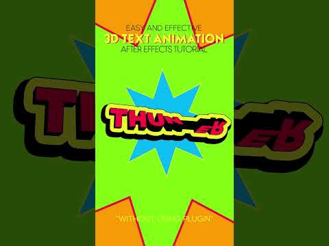 3D TEXT ANIMATION in After Effects - Easy, Beginner Tutorial