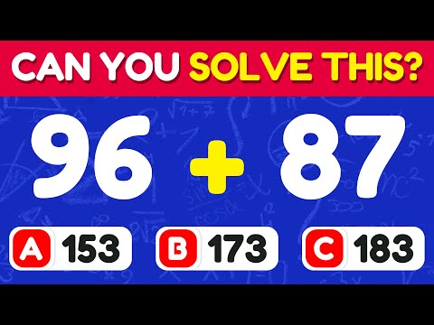What is the solution to this Maths Quiz? : 100 Sum Questions from Easy to Impossible! 🧐🧠