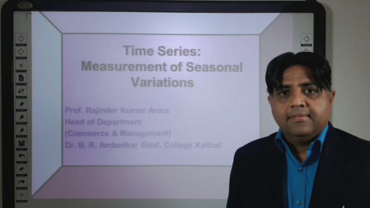 Time Series: Seasonal Variations in Hindi (E-Learning) ๐