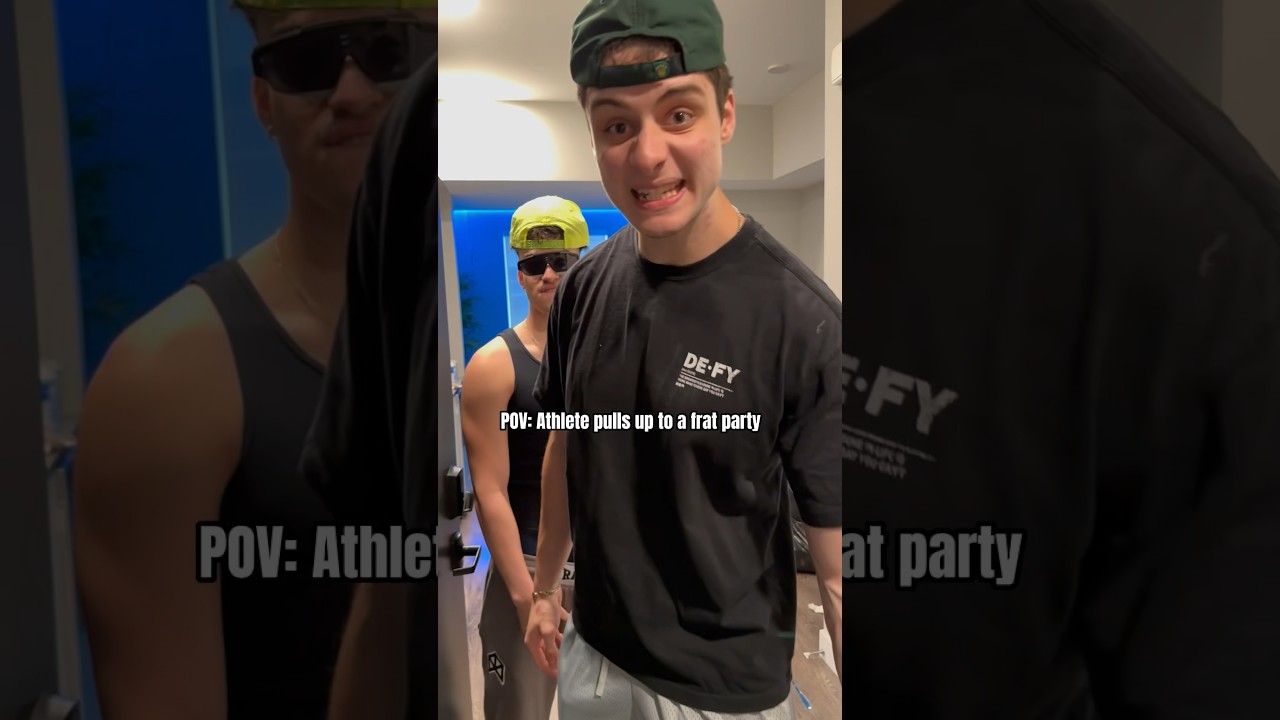 Athlete Crashes Frat Party: Unexpected Night Out 🎉