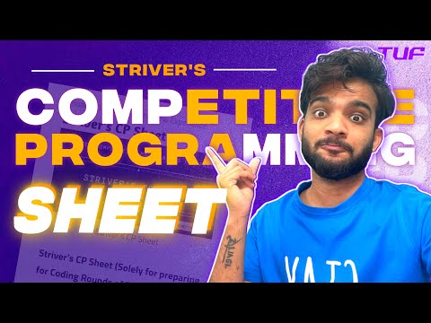 Competitive Programming Sheet | Beginner to Advanced 🔥 | Codeforces and Codechef | Coding Rounds