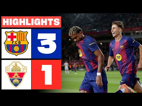 Barcelona vs Elche 3-1 Resumen y Goles | LaLiga 2025 | elche barcelona