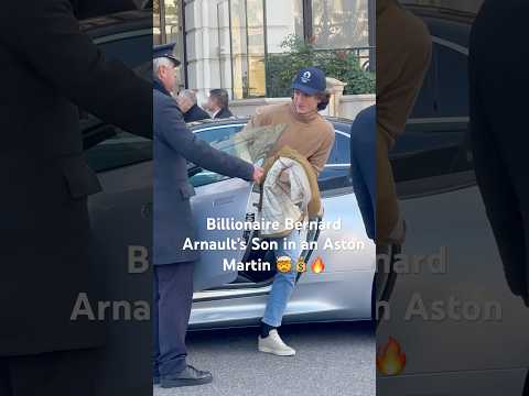 BILLIONAIRE BERNARD ARNAULT’S SON IN AN ASTON MARTIN 🤯💰🔥 #monaco #automobile #billionaire #rich