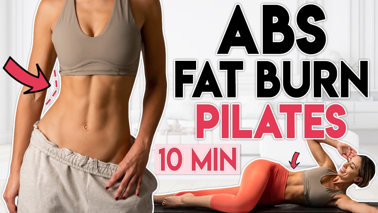 Abs Fat Burn Pilates Workout | 10-Minute Toning and Sculpting Routine