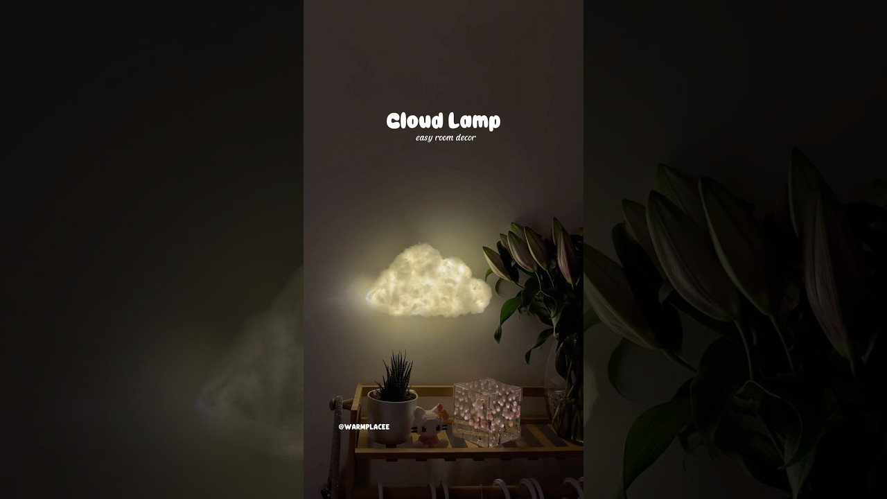 DIY Cloud Lamp for Cozy Room Decor ☁️
