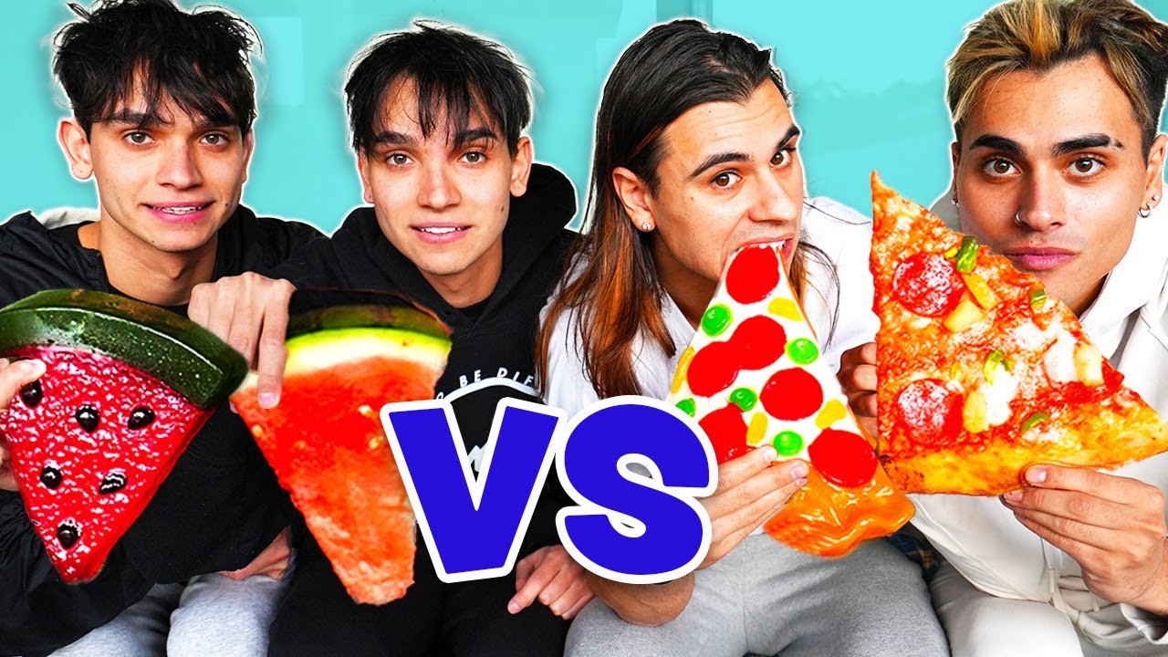 Gummy Food vs Real Food Challenge! 🍬