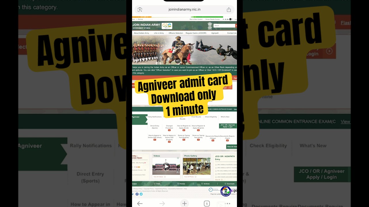 Agniveer GD 2026 Admit Card Released | Download Now