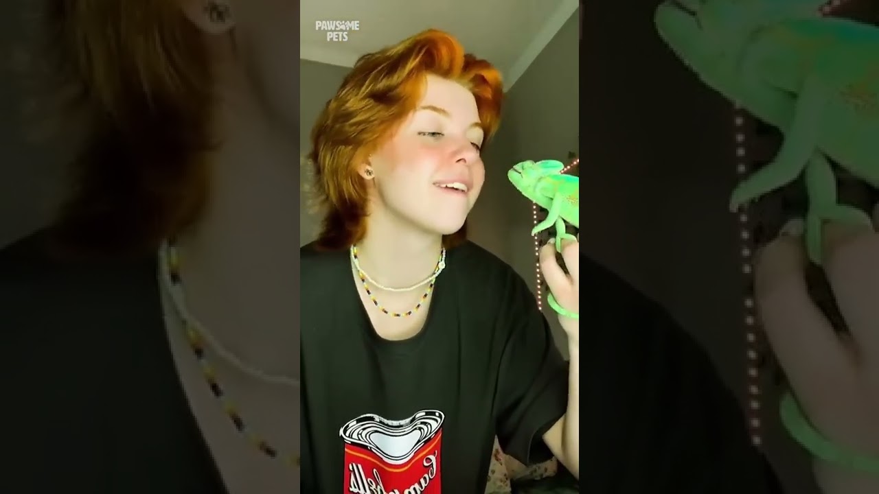 Chameleon Gives Her a Sweet Kiss 😘