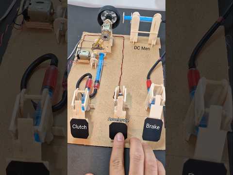 Car pedal Mechanism | #dcmotor #tech #diy #motor #youtubeshorts