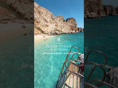 6 Countries to visit in October for warm weather in Europe ☀️ #europetravel #traveldestinations