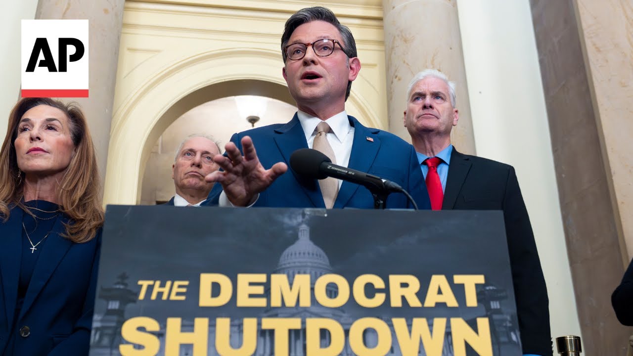 Mike Johnson Criticizes Democrats for Government Shutdown and Alleged Concessions to Trump