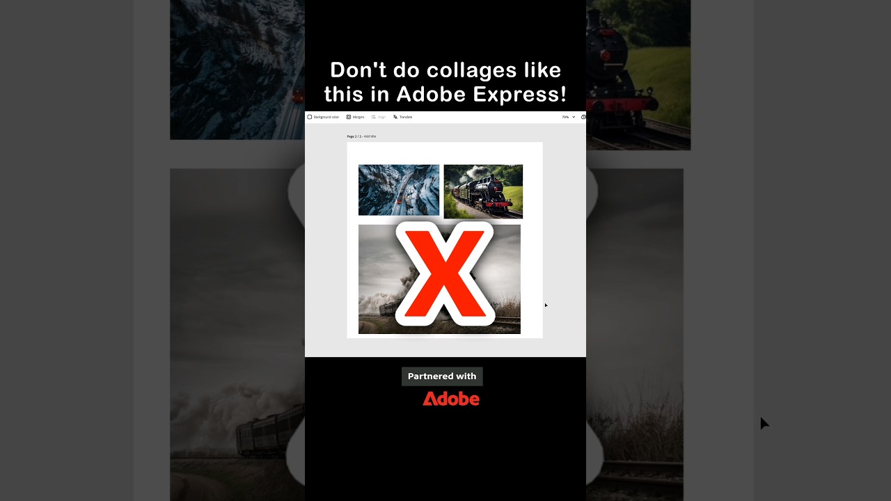 Create a Train Collage with Adobe Express 🚂