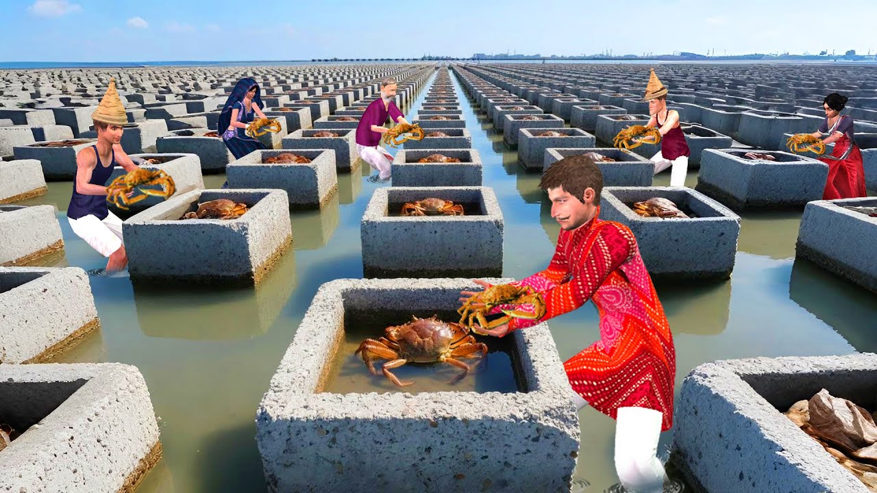 मोरल कहानियां: कंक्रीट ब्लॉक्स में Crab Farming 🦀