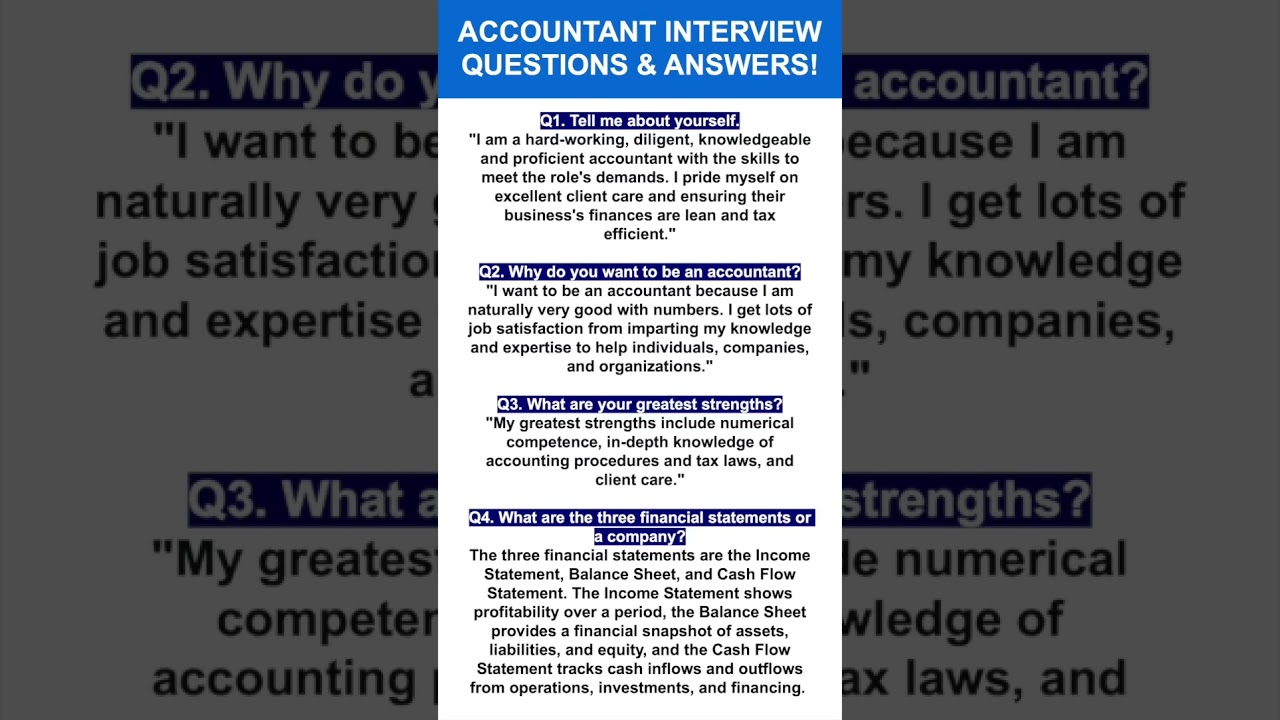Ace Your Accountant Interview: Top Questions & Expert Answers ๐ผ